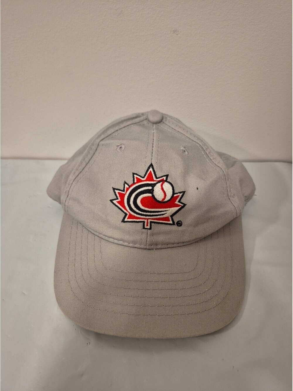 Team Canada National Grey Gray Hat Baseball Cap One Size Fit Adjustable